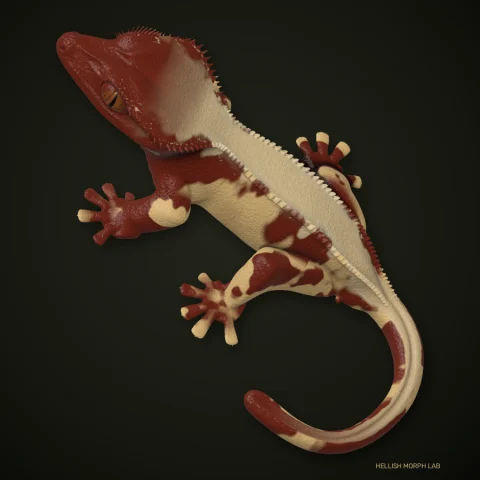 Harlequin crested gecko
