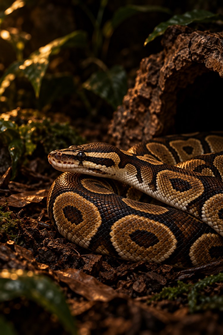 Normal wild-type royal with the natural brown, black and gold pattern