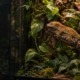 Best plants for reptile terrariums: crested gecko among pothos, bromeliad and Fittonia