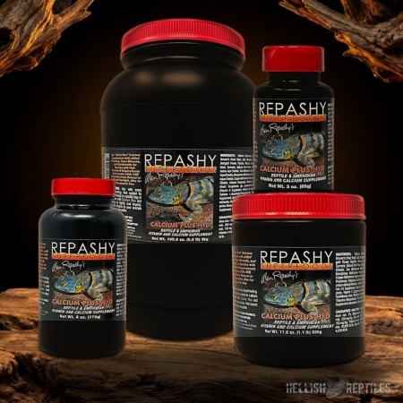 Repashy Calcium Plus HyD jars in all sizes
