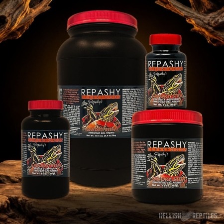Repashy Savory Stew jars in all sizes